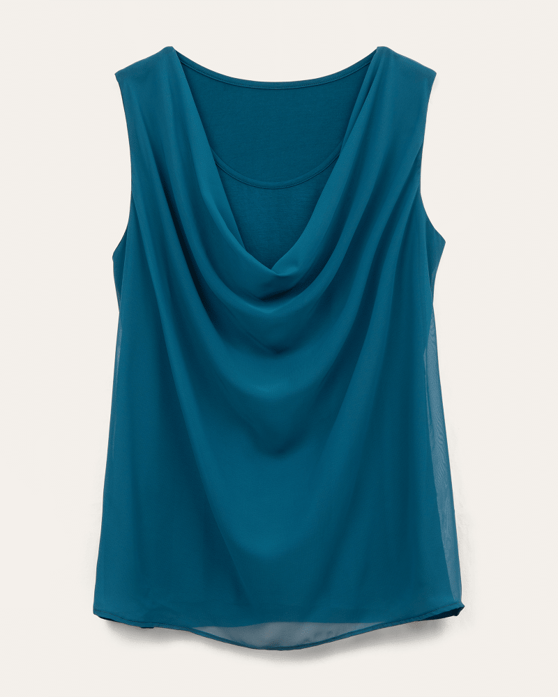 Front of plus size Hailey Cowl Neck Blouse by East Adeline | Dia&Co | dia_product_style_image_id:193403